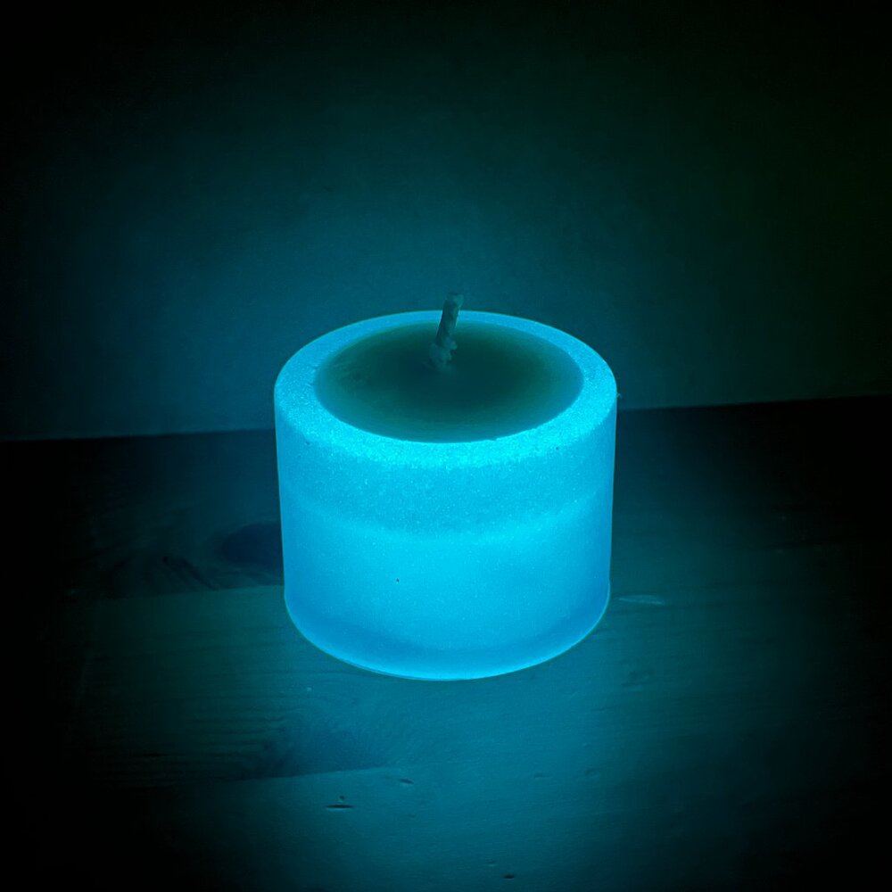 Candle, Glow in Dark, Soywax, 100% Natural, Handmade, Eco-friendly